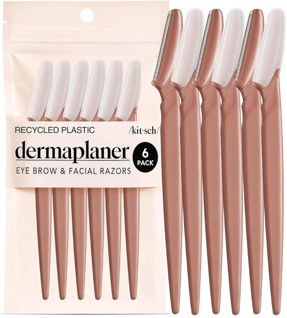 Kitsch Dermaplane Razor for Women Face 12pcs – Terracotta