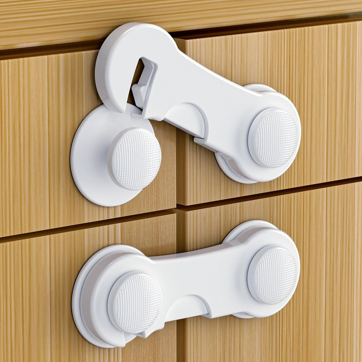 Cupboard Locks for Children 12 Pack - White
