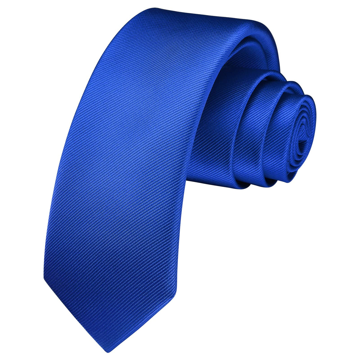 HISDERN Skinny Tie Solid Color 6cm Slim Ties for Men Wedding Classic Formal Business Necktie