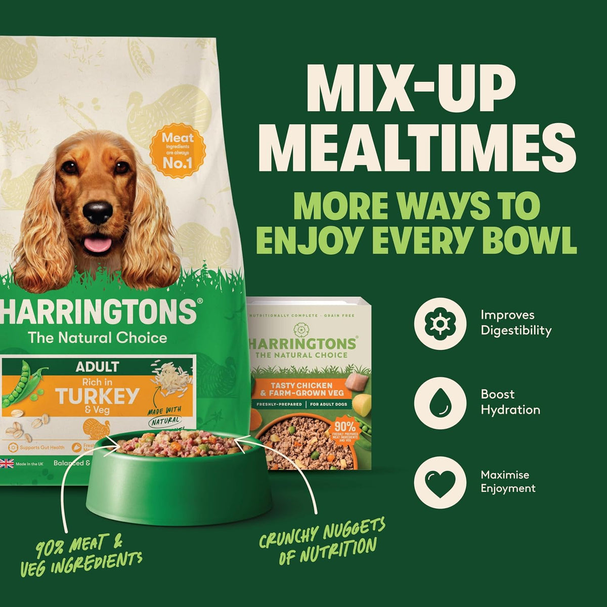 Harringtons Complete Dry Adult Dog Food Turkey & Veg 15kg
