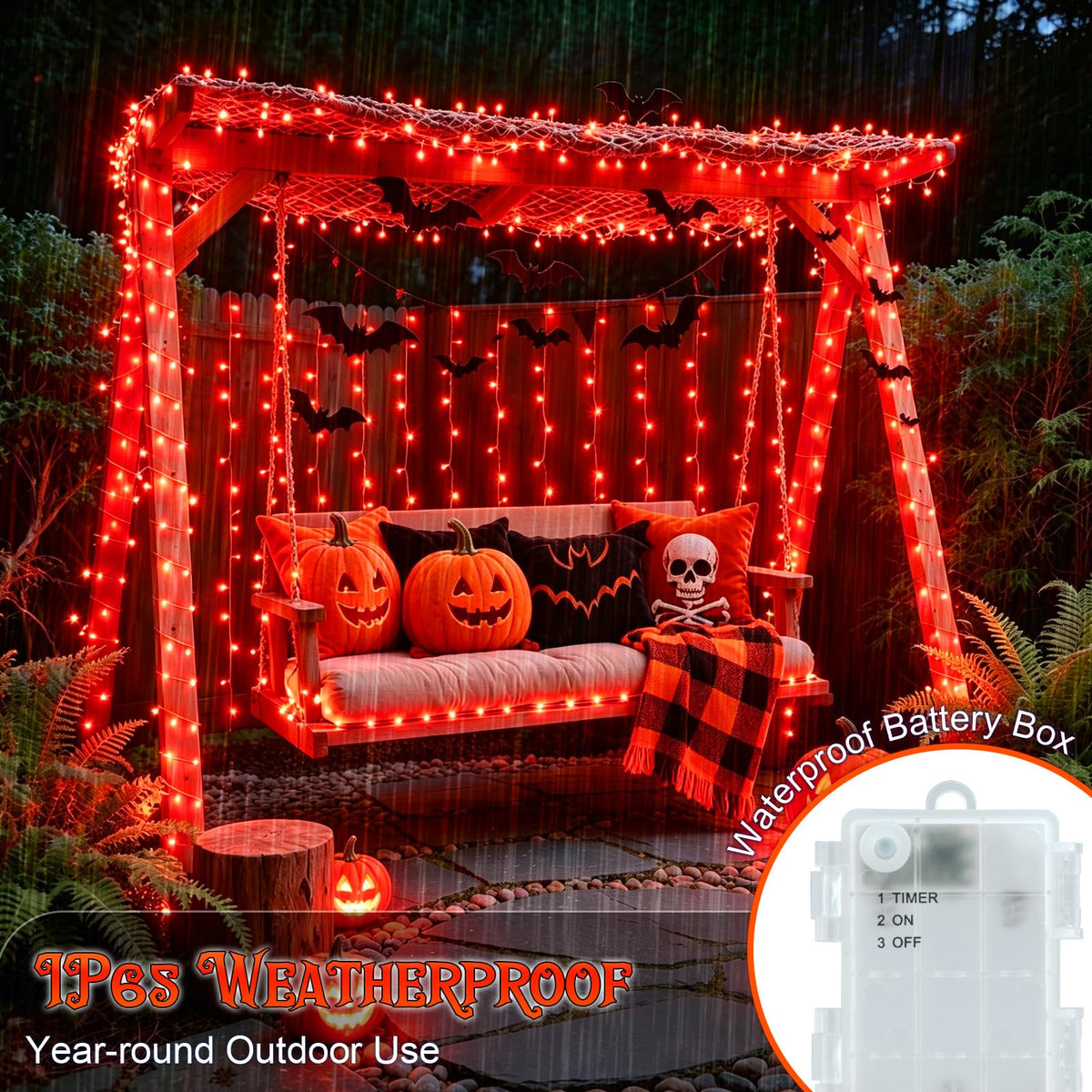 Dalugo Battery Fairy Lights, 3M 30 LED Warm White String Lights with 6h Timer, IP65 Waterproof Battery Powered Fairy Lights for Indoor Outdoor Christmas Decorations