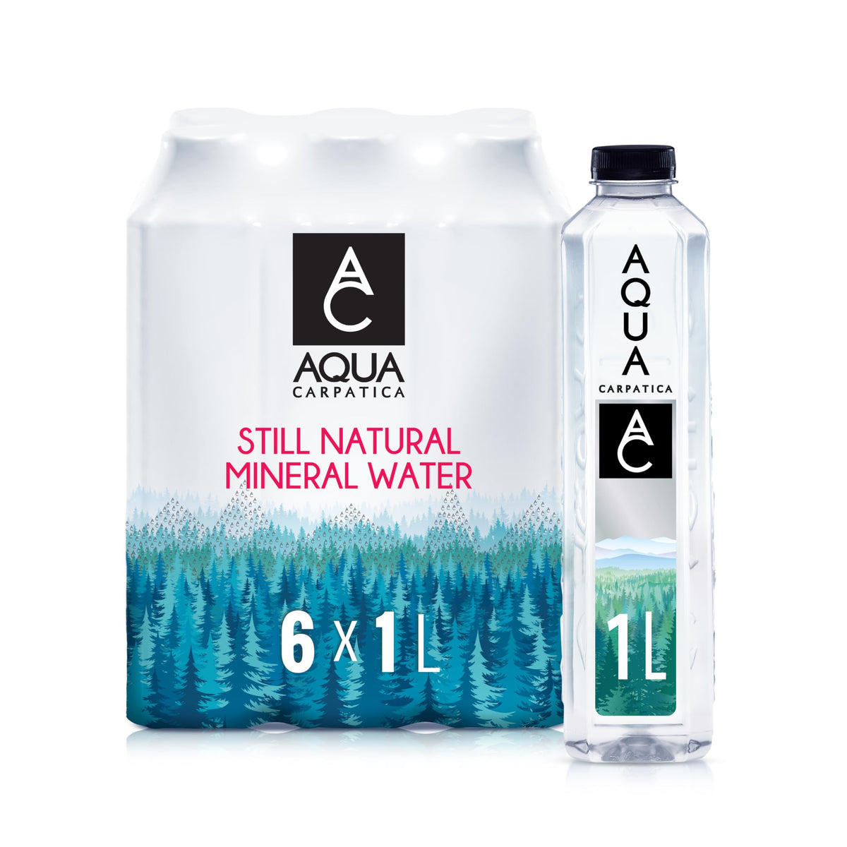 AQUA Carpatica Still Mineral Water, Naturally Alkaline, PET, 6 x 500ml