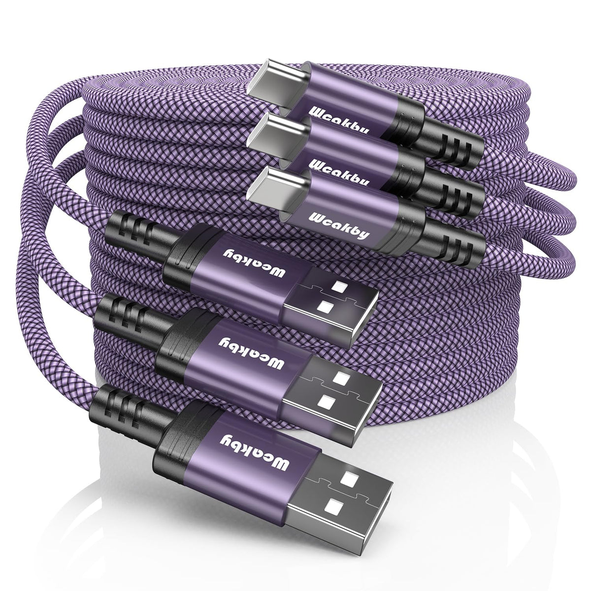 Samsung Charger Cable fast charge 4 Pack 1M+1M+2M+2M USBC to USB Cable for Samsung S23 iPhone 15 Pro Max Plus Switch PlayStation 5 Google Pixel 7 Pro Huawei etc.