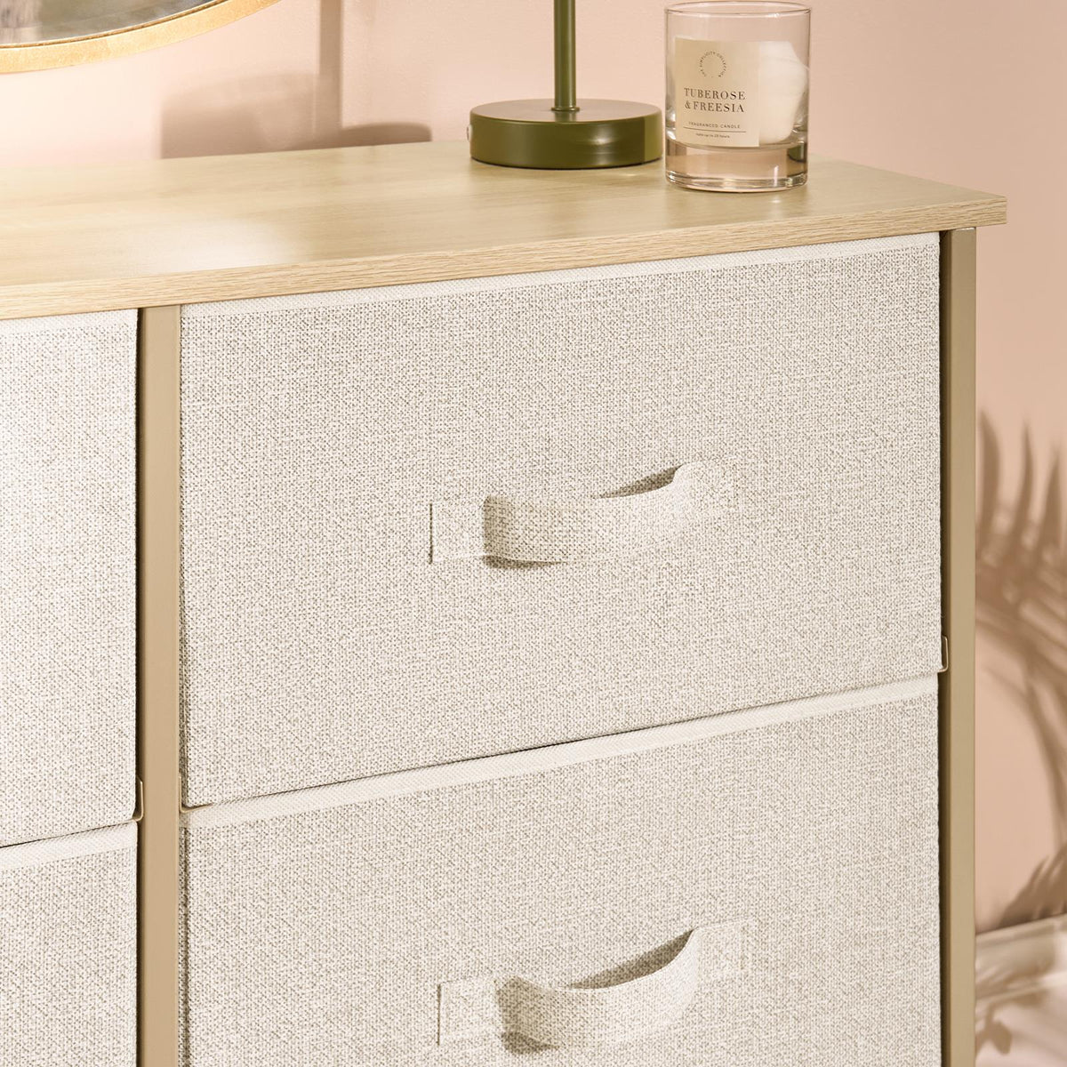 OHS Fabric Cabinet Bedside 2/3/4/5/6 Drawers Storage Unit Clothes Home Organiser