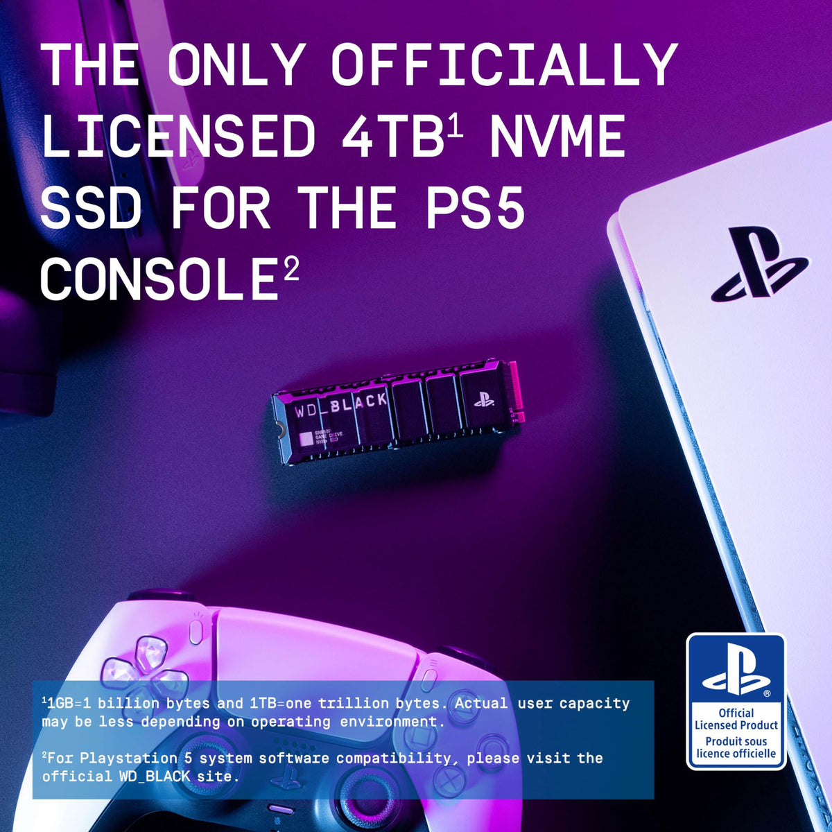 WD BLACK SN850P 2TB PS5 SSD (Officially Licensed for PlayStation 5, Read Speeds Up to 7300 MB/s, M.2 2280 PCIe NVMe, Exclusive Heatsink Design, Internal Gaming SSD)