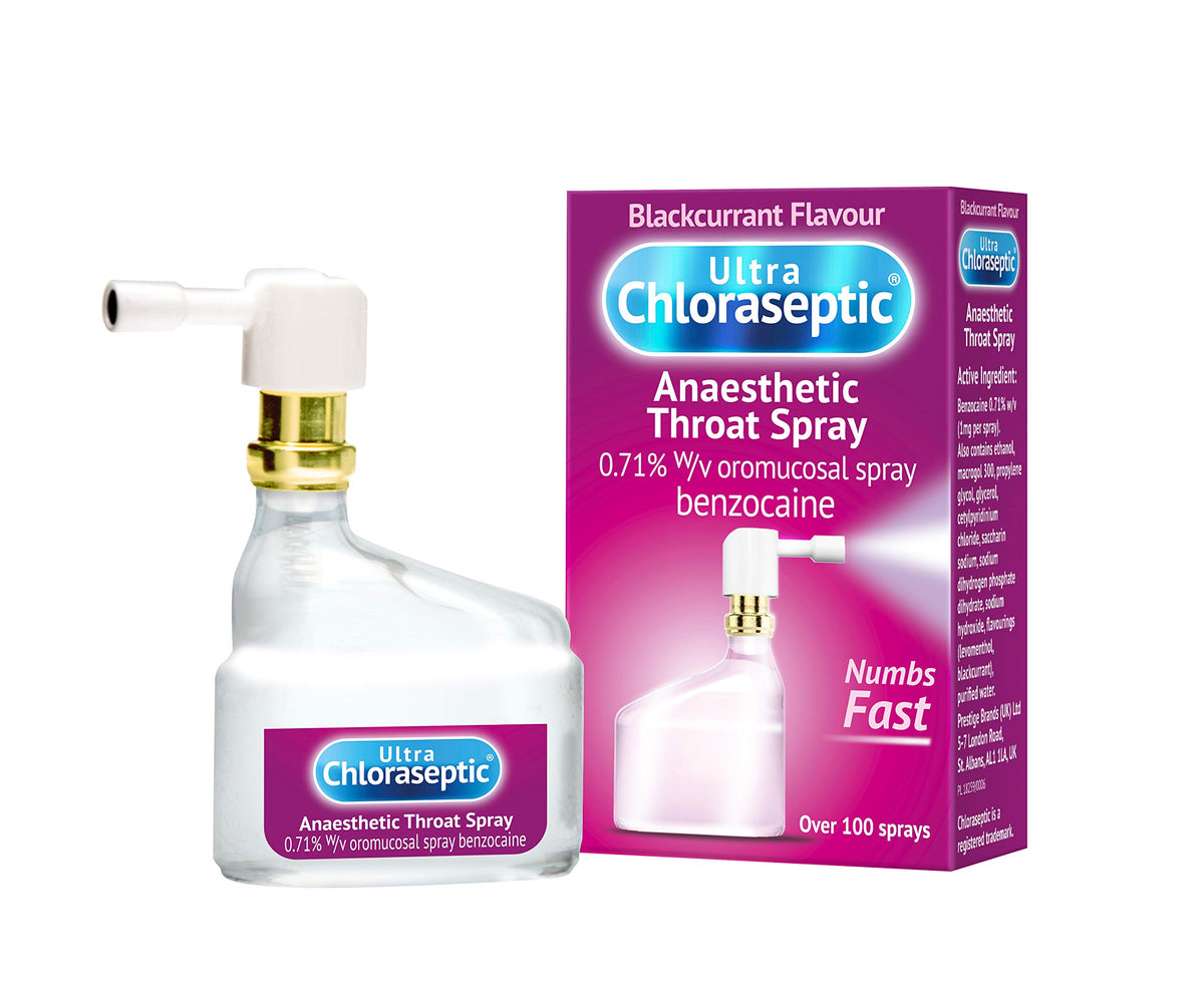 Ultra Chloraseptic Honey and Lemon, Sore Throat Pain Relief Spray 15ml
