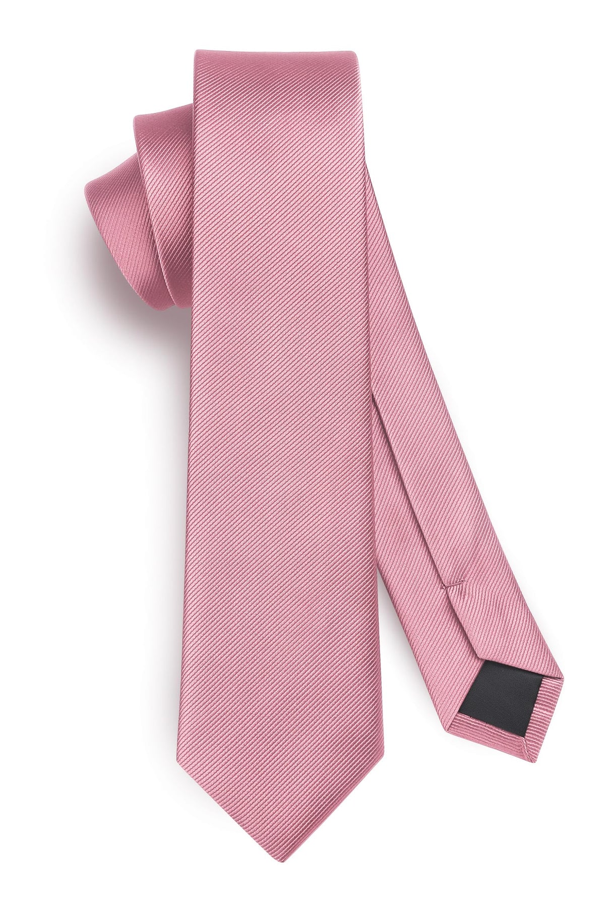 HISDERN Skinny Tie Solid Color 6cm Slim Ties for Men Wedding Classic Formal Business Necktie