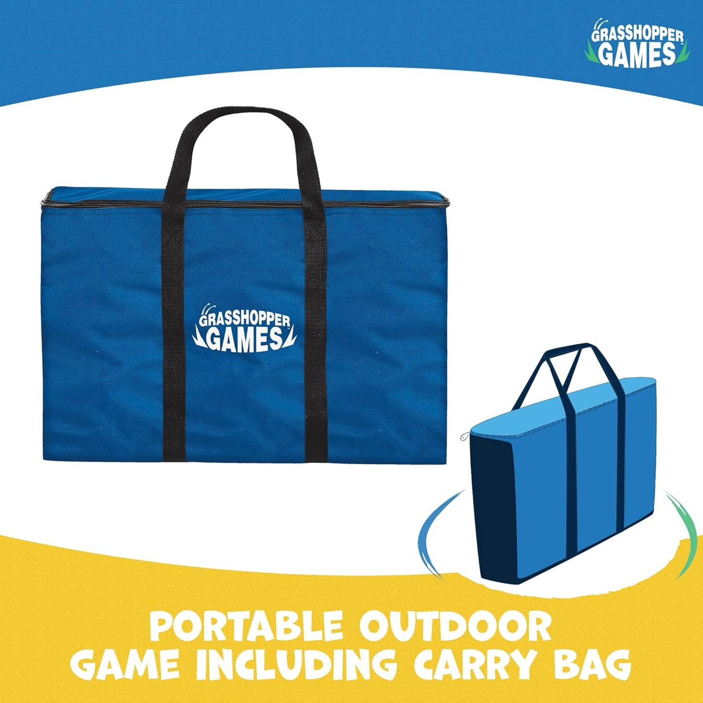 Grasshopper Games | 4 in Row, 46 Discs and Carry Bag, Classic Four in a Line Game, Outdoor Family Game for Kids and Adults