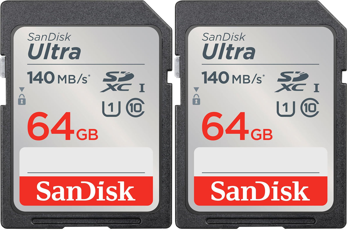 SANDISK Ultra SD Memory Card 64GB, Up to 140MB/s Read Speeds, UHS-I