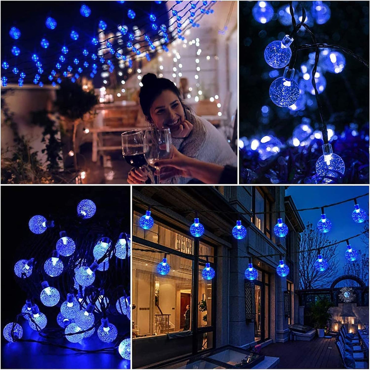Lezonic Solar String Lights Outdoor, 50LED 7M/23Ft Solar Fairy Lights
