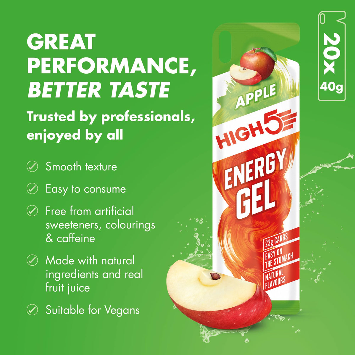 HIGH5 Energy Gels, Running Gel for Fast & Sustained Energy, Mixed, 8 x 40g