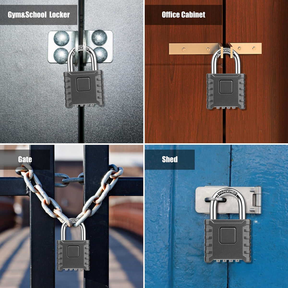 Diyife Large Heavy Duty Combination Padlocks Outdoor, 52mm Weatherproof