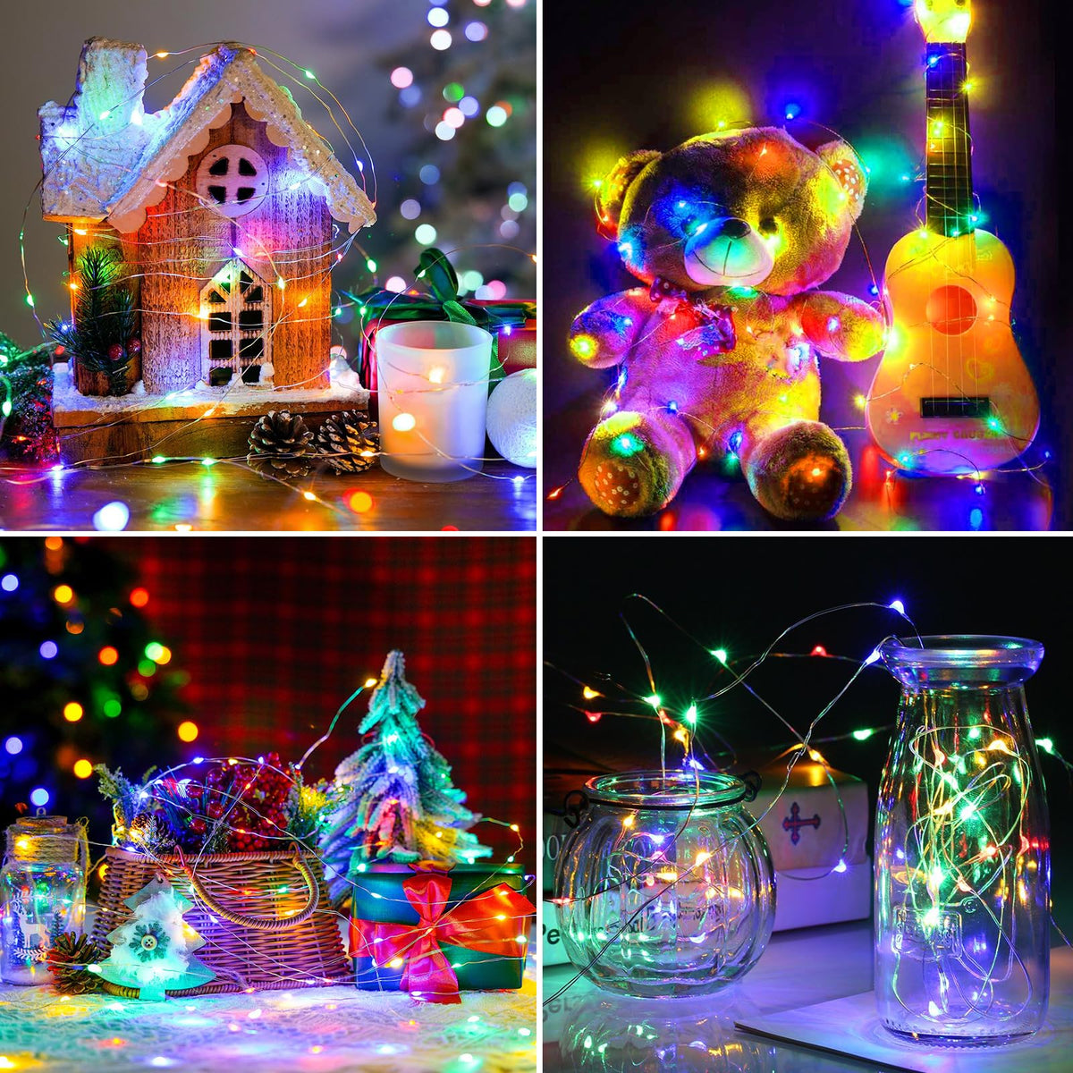 btfarm 2 Pack Halloween Orange Fairy Lights Battery Operated with Timer