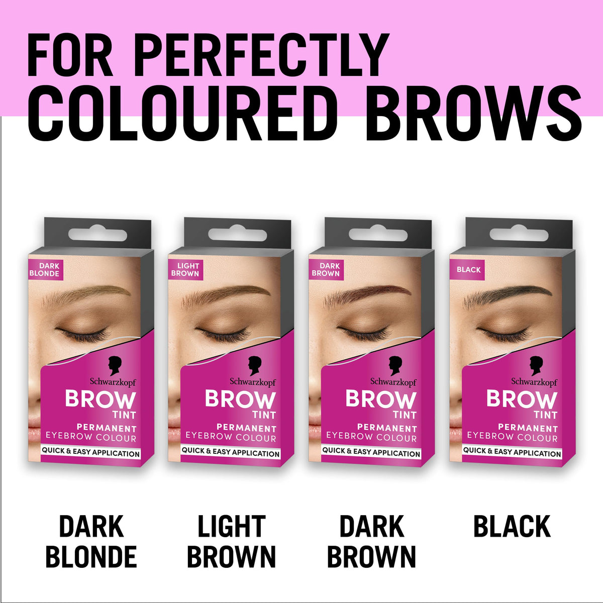 Schwarzkopf Brow Tint Dark Brown (10ml), Permanent Eyebrow Tint, Long-Lasting Intensity, Water- and Smudge-Proof, Easy Application Brow Tint for Up to 10 Applications, Vegan Formula
