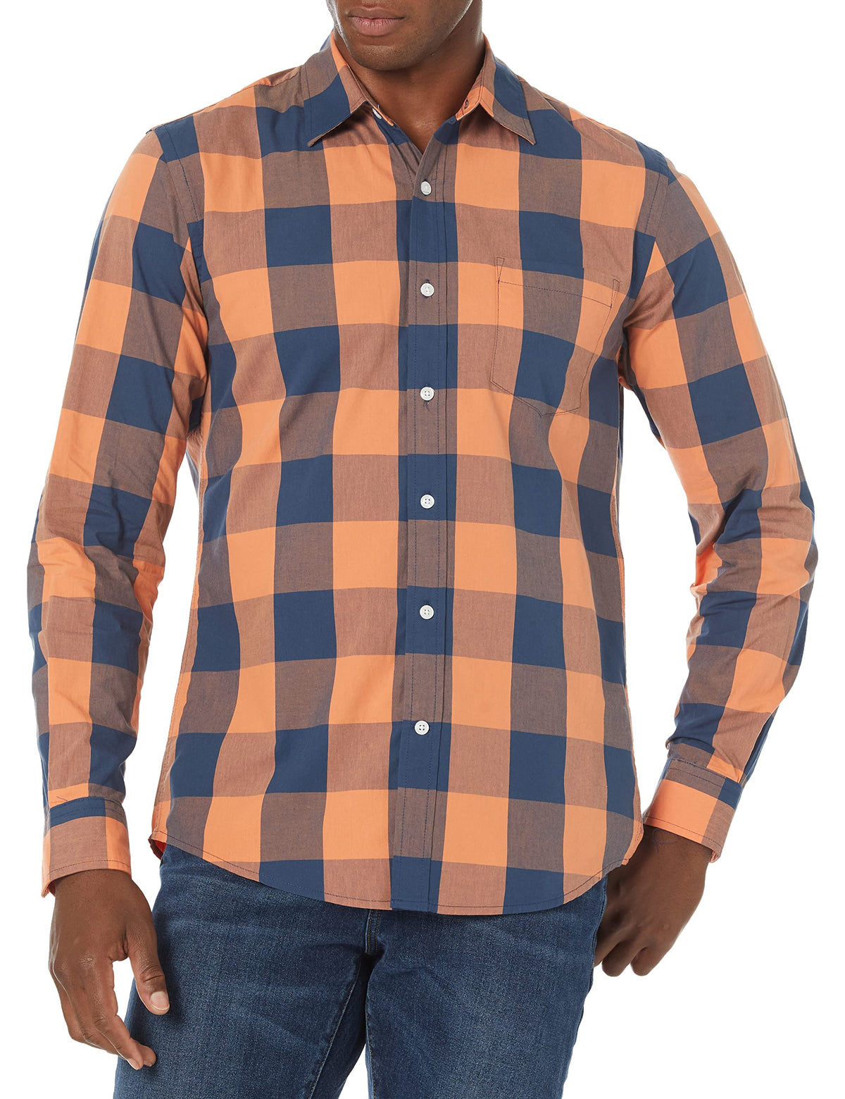 Amazon Essentials Men's Long-Sleeve Casual Poplin Shirt