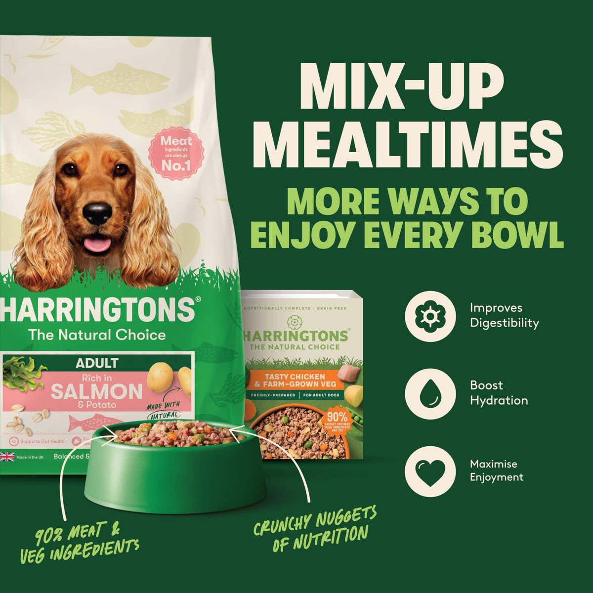 Harringtons Complete Dry Adult Dog Food Salmon & Potato 12kg