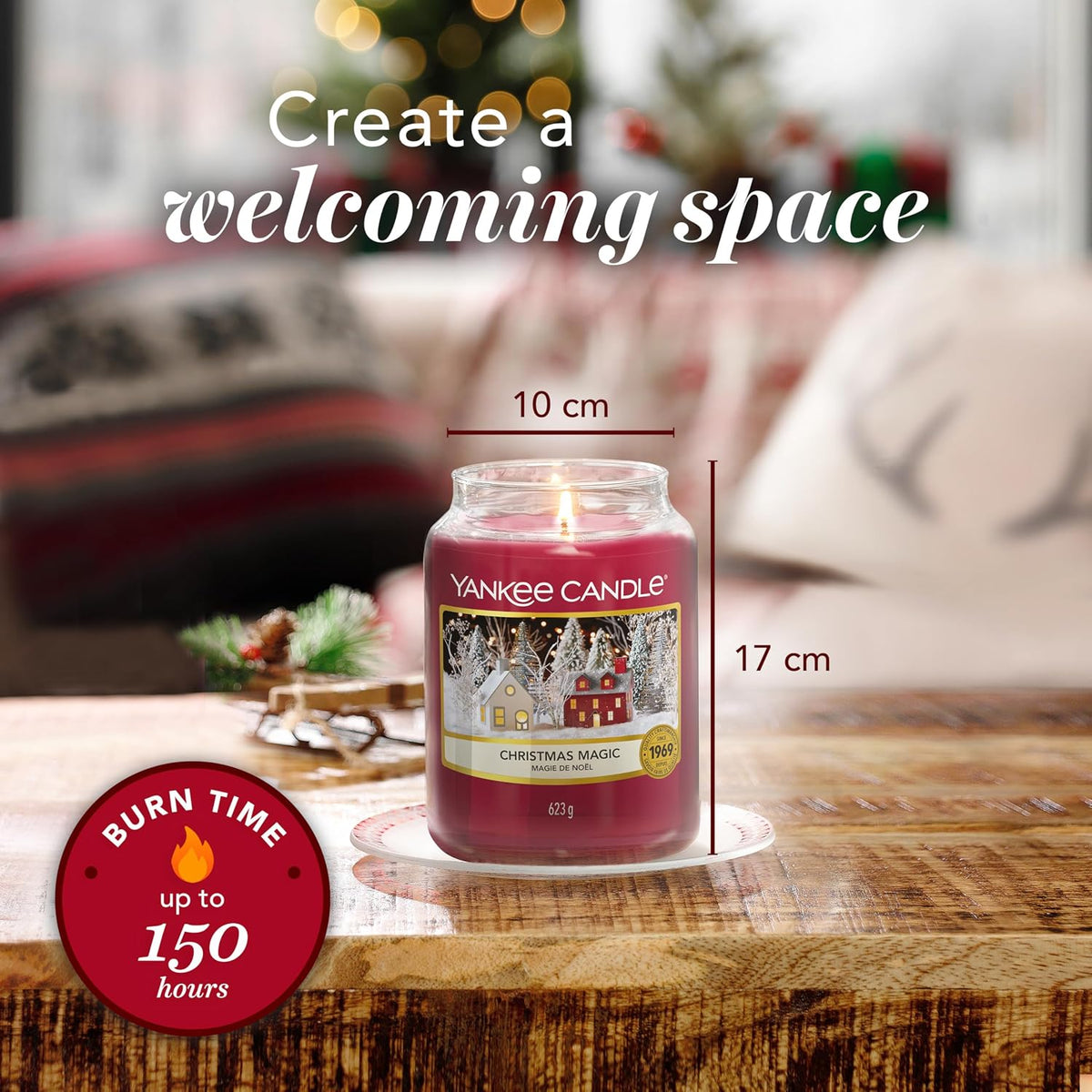 Yankee Candle Scented Candle | Christmas Magic Large Jar Candle | Long Burning Candles: up to 150 Hours | Perfect Gifts for Women