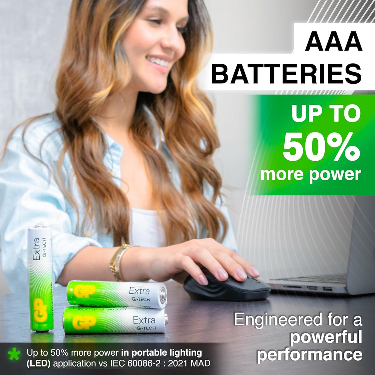 GP Extra AAA Batteries Bulk Pack of 36 1.5V Alkaline 10 Yr Life - Anti-Leak