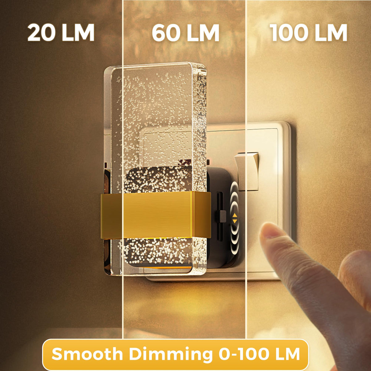 LOHAS-LED Night Light Plug in Wall with Motion Sensor, Dimmable Night Light