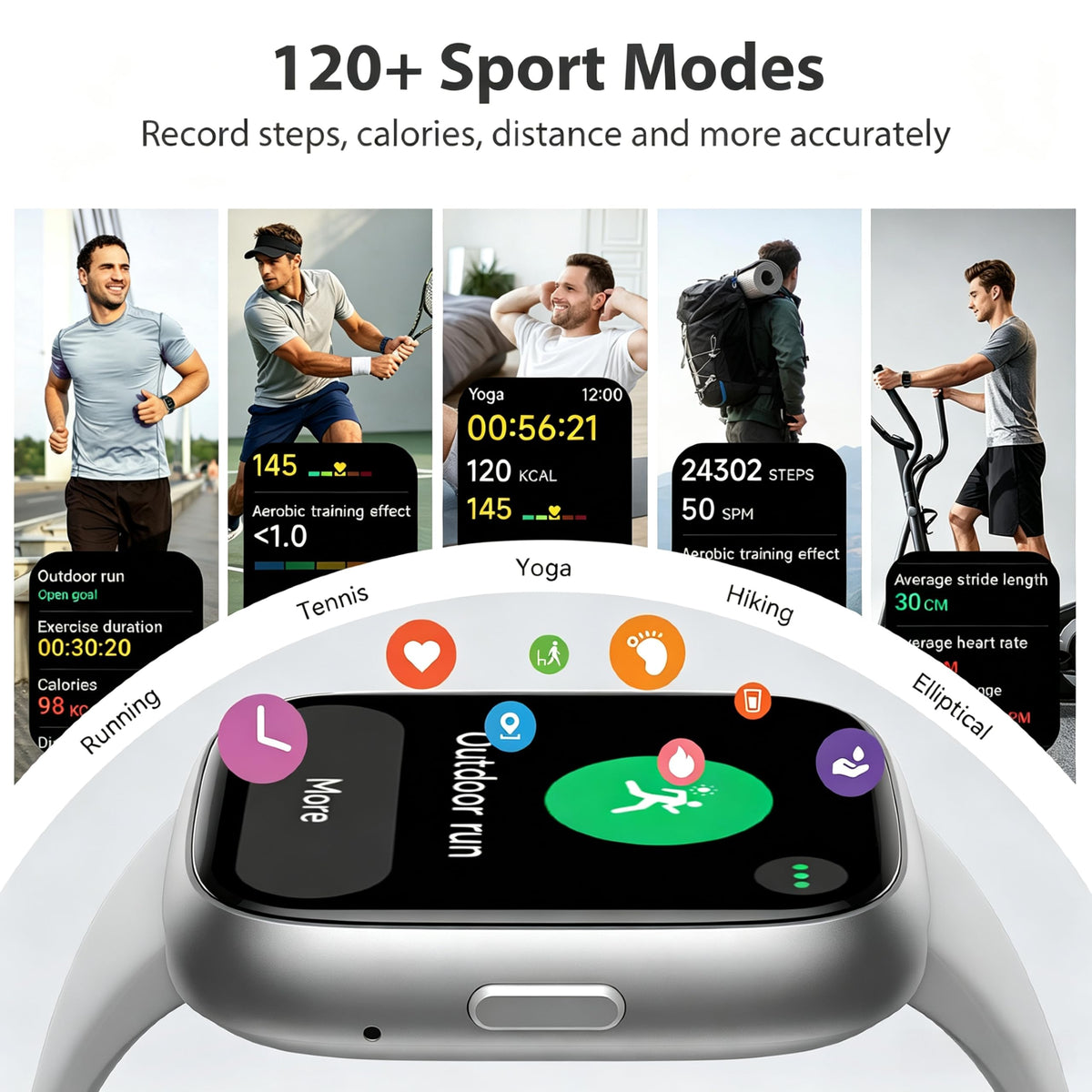 Cillso Smart Watch, Alexa Built-in, 1.83" Bluetooth Calling Fitness Watch