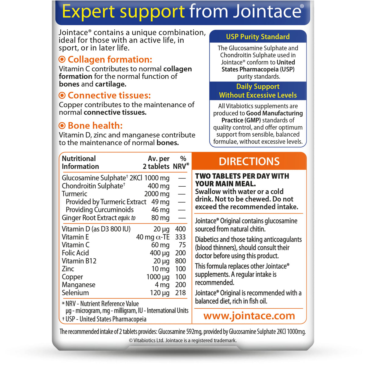 Jointace Collagen - Advanced Joints & Cartilage Support - Includes Collagen, Glucosamine & Chondroitin & Ginger