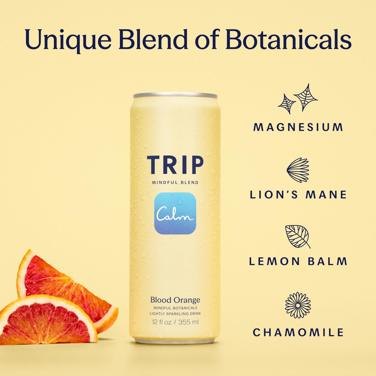 TRIP Cucumber Mint Sparkling drink with 120MG calming Magnesium + Lion’s Mane + Chamomile + Lemon Balm. Low Calorie and Vegan (Pack of 12 x 250ml) - Packaging Might Vary