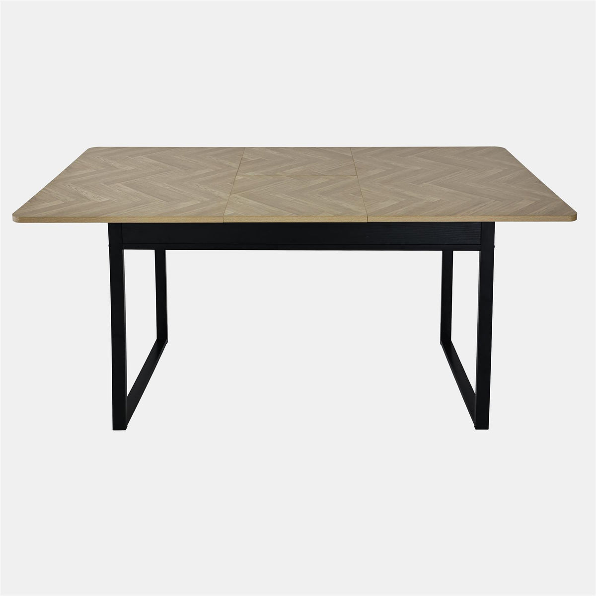 OHS Extendable Dining Table 4-6 Seater Chevron Wood Effect Kitchen Tables