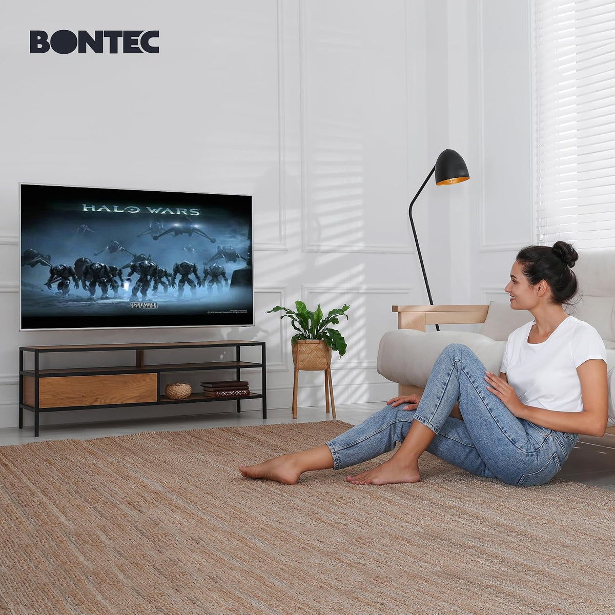 BONTEC TV Wall Bracket for 23-70 Inch TVs, Full Motion Wall Mount, 45 kg