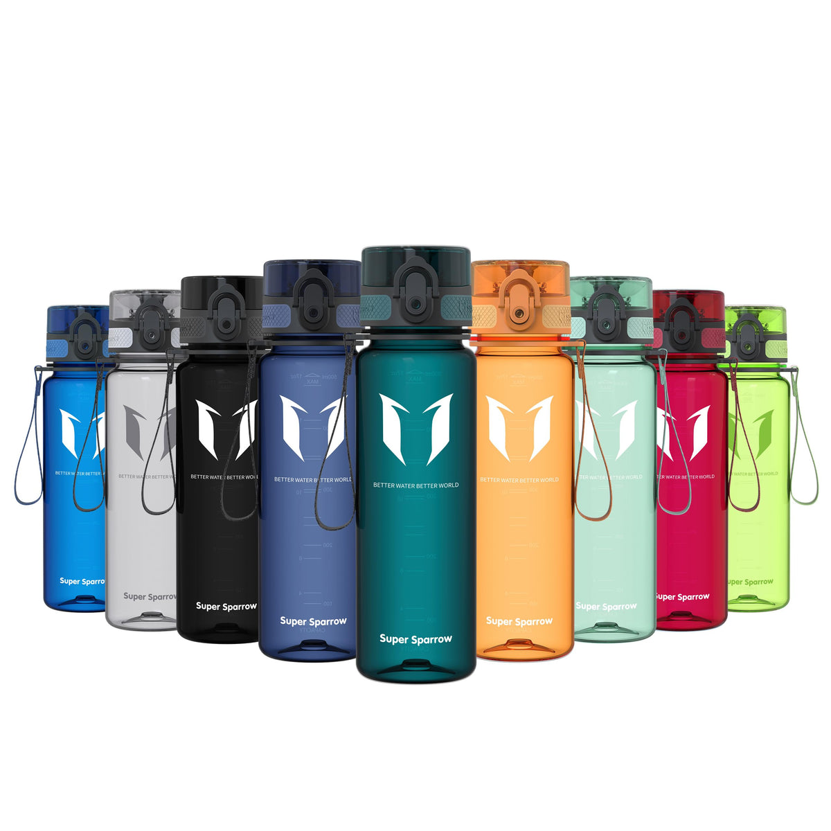 Sparrow Water Bottle 500ml/750ml/1L BPA-Free Tritan Drinks Bottle One-Click