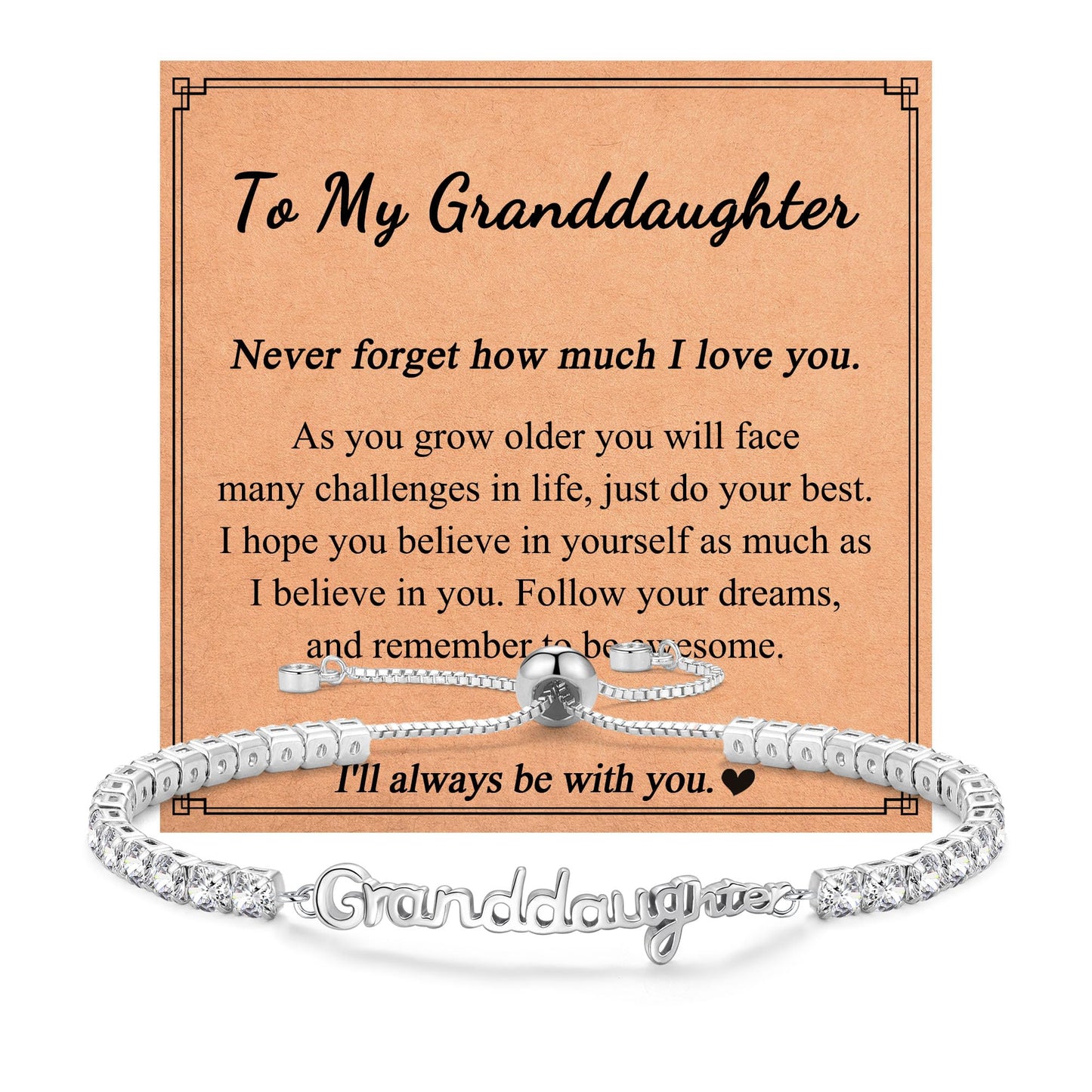 Birthday Gifts for Women Girls, Sparkling Cubic Zirconia Tennis Bracelet Gifts, Christmas Mothers Day Graduation Presents for Her
