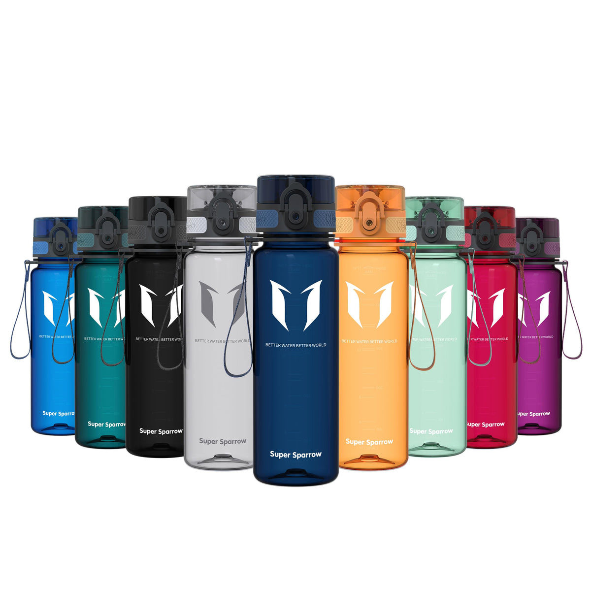 Sparrow Water Bottle 500ml/750ml/1L BPA-Free Tritan Drinks Bottle One-Click