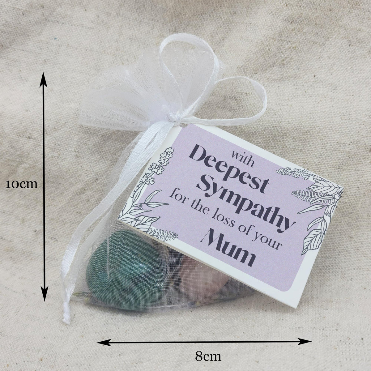 Loss of Nan - Deepest Sympathy gemstone gift bag with mini card