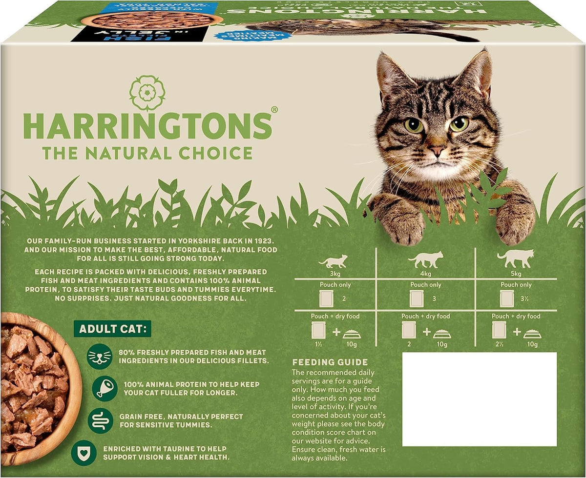 Harringtons Complete Wet Adult Cat Food Pouch Mixed in Jelly Pack 40x85g