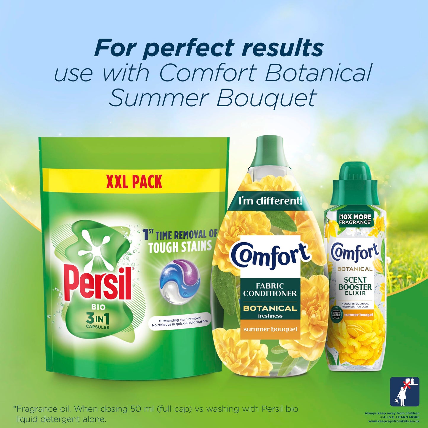 Persil Non Bio 3 in 1 Washing Capsules laundry capsules gentle next to sensitive skin for outstanding stain removal in quick & cold washes 58 washes