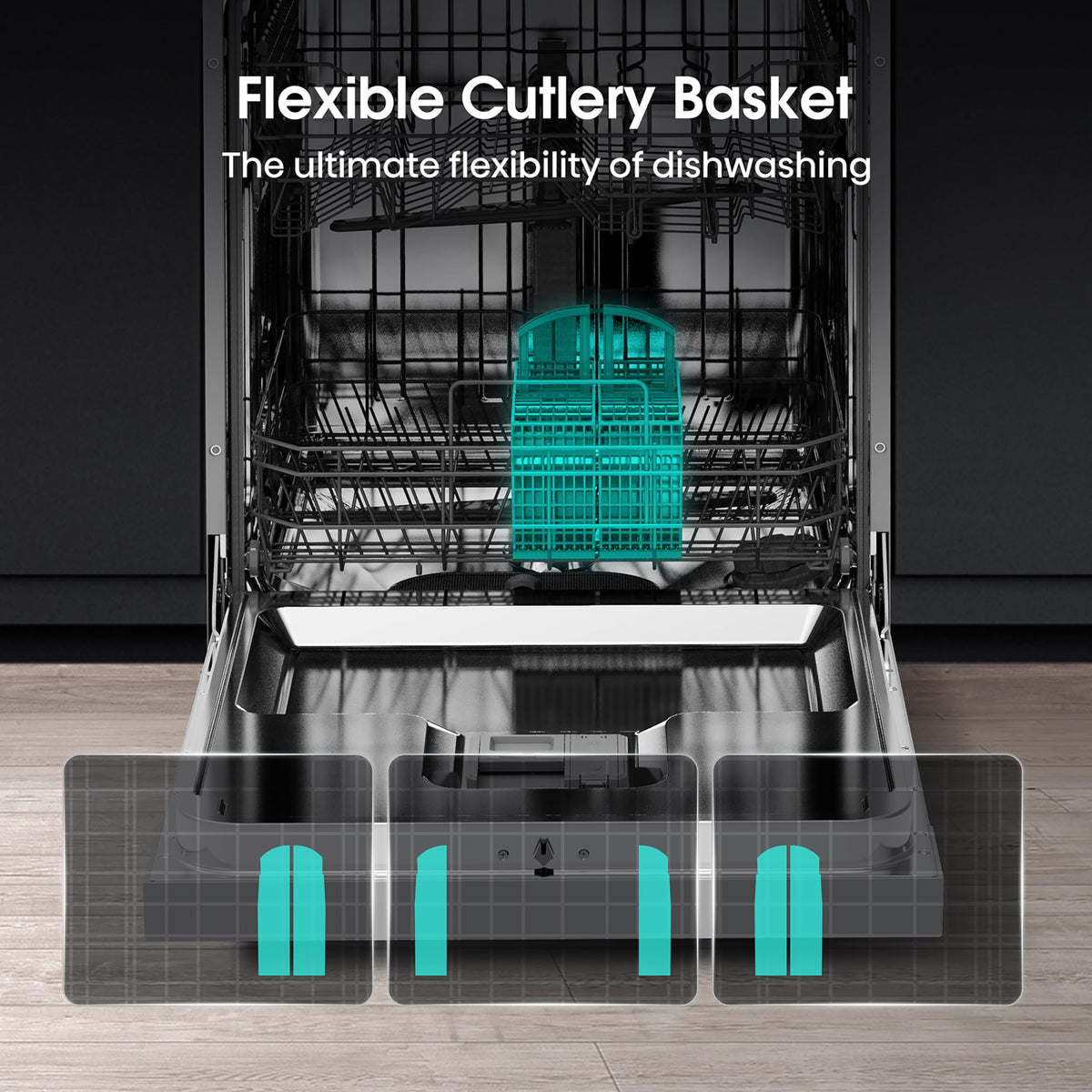 Hisense HS523E15WUK Slimline 10 Places Free Standing Dishwasher White with 30 Minutes Quick Wash [Energy Class E]