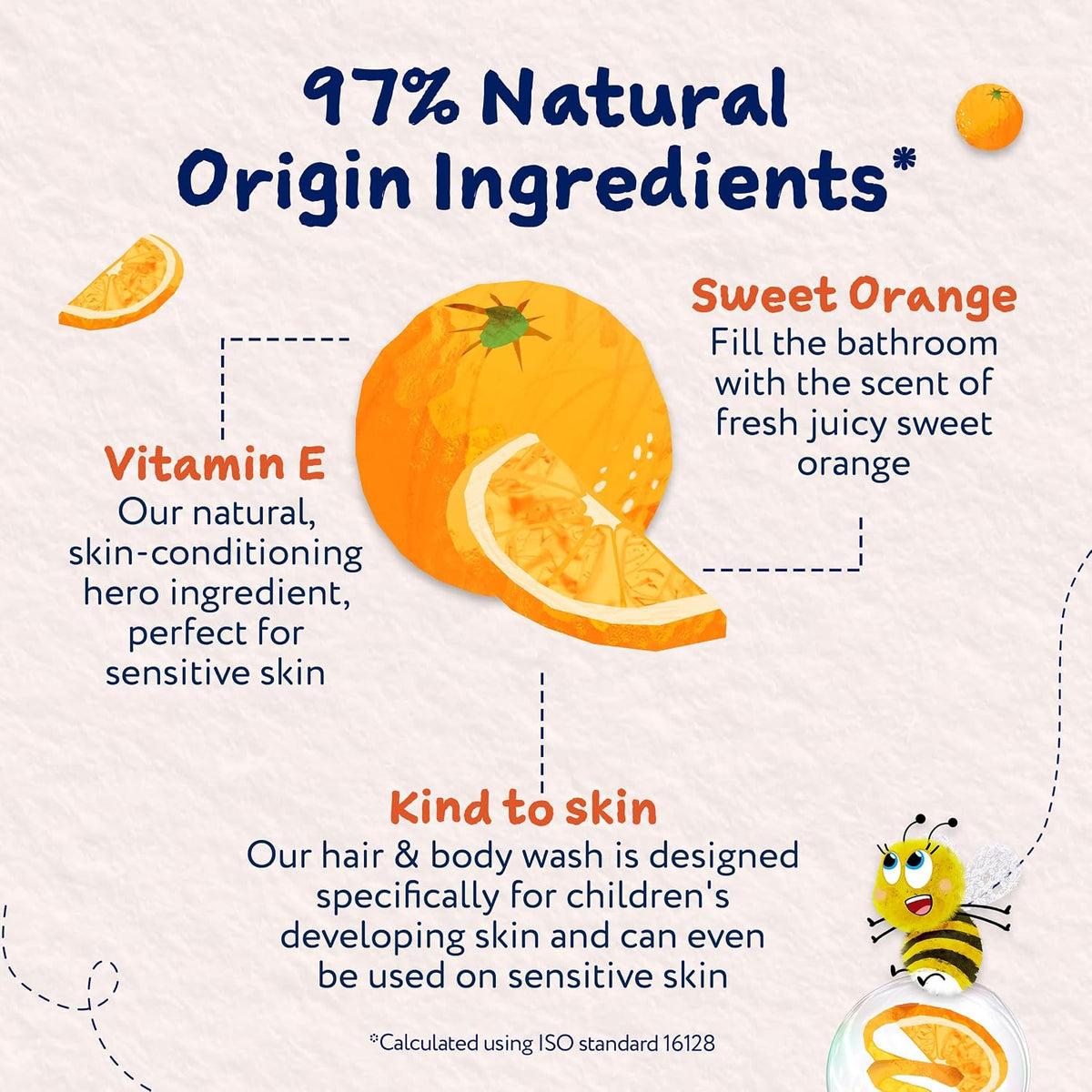 Childs Farm Kids Hair & Body Wash, Sweet Orange | Tear-free, Gently Cleanses | Suitable for Dry, Sensitive Skin, 250ml