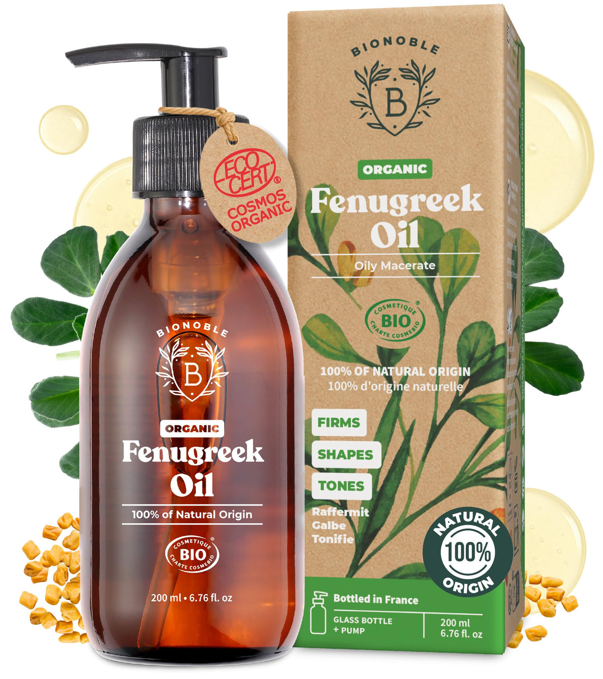 BIONOBLE Organic Rosemary Oil for Hair Growth - Hair Loss, Volume - 50ml