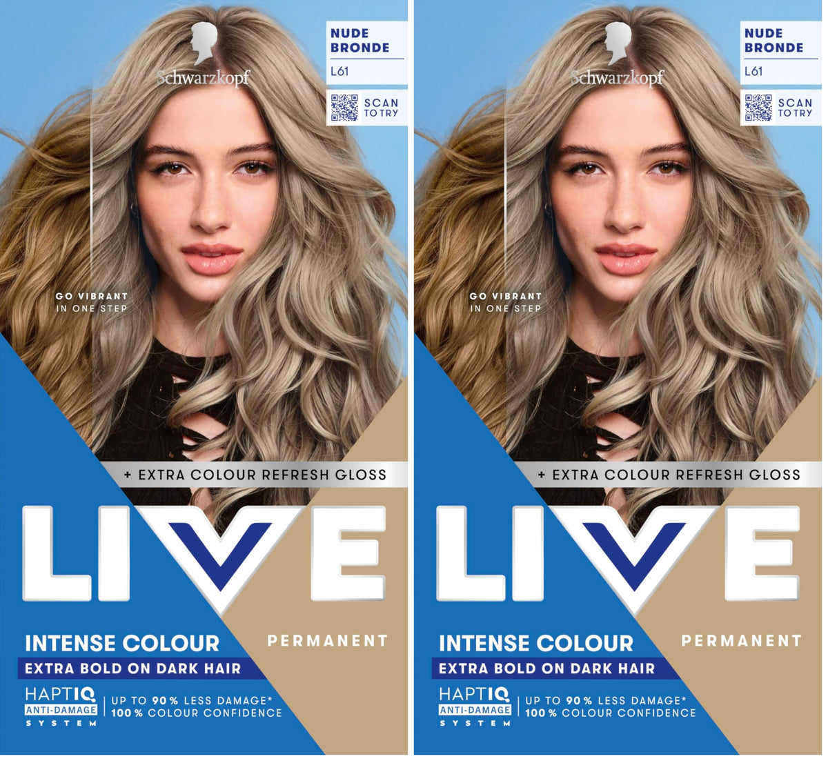 Schwarzkopf LIVE Intense Colour Hair Dye, 099 Deep Black