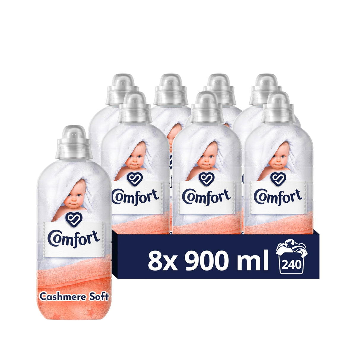 Comfort Pure Dreams Cashmere Soft Fabric Conditioner Dermatologist-Recommended Gentle Next to Sensitive Skin 48 washes(1.44 L) - Case pack of 6