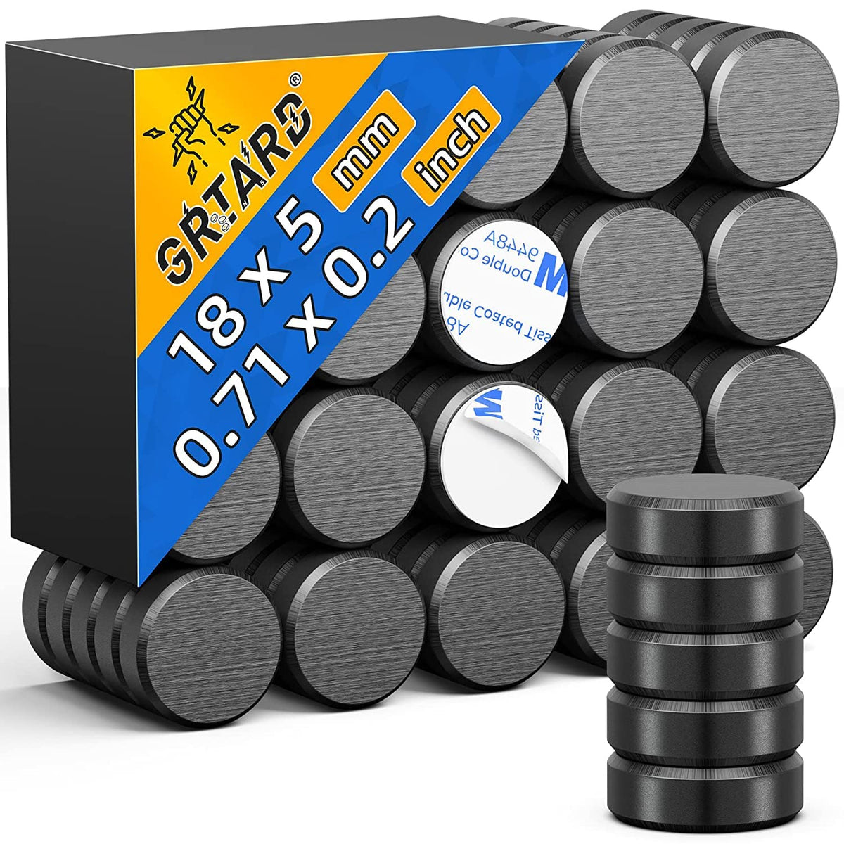Grtard Ceramic Magnets For Crafts,45 Pack, 18 mm x 3 mm