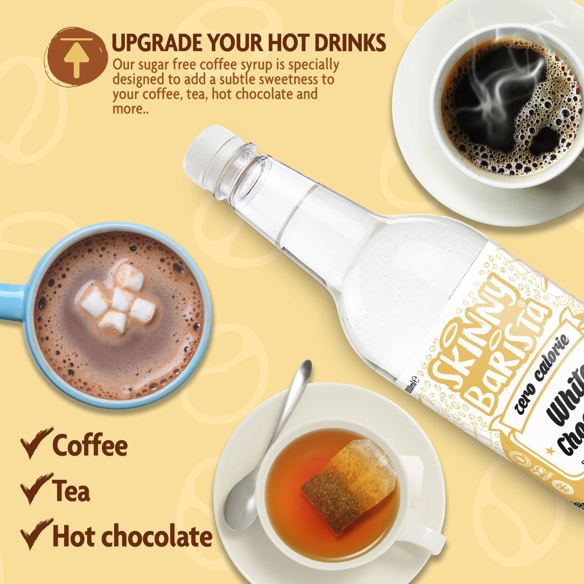 Skinny Food Co Butterscotch Syrup Zero Calorie 1L - Sugar Free Coffee Syrup