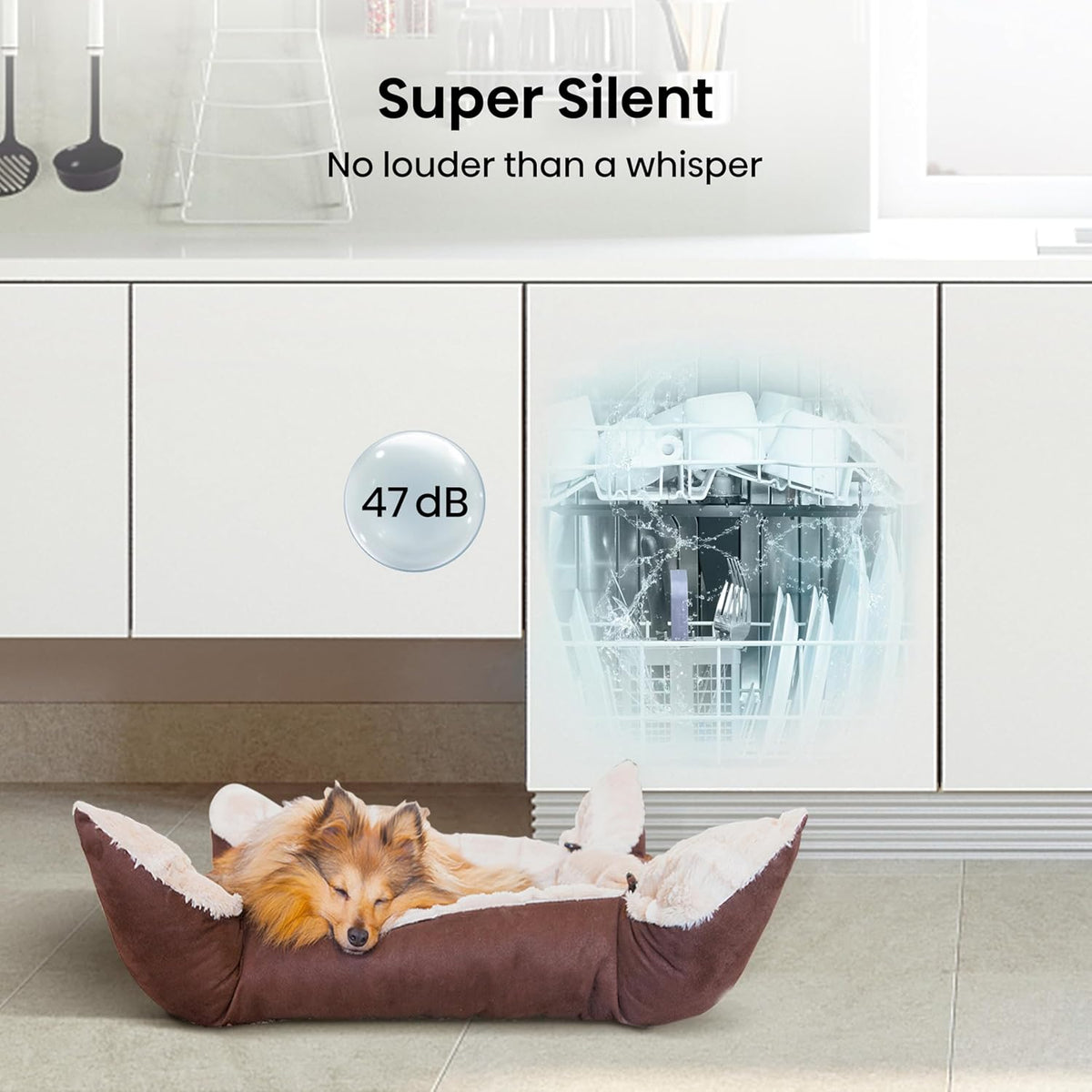 Hisense Fully Integrated Standard Dishwasher - Silver with Fixed Door Fixing Kit HV623D15UK - D Rated