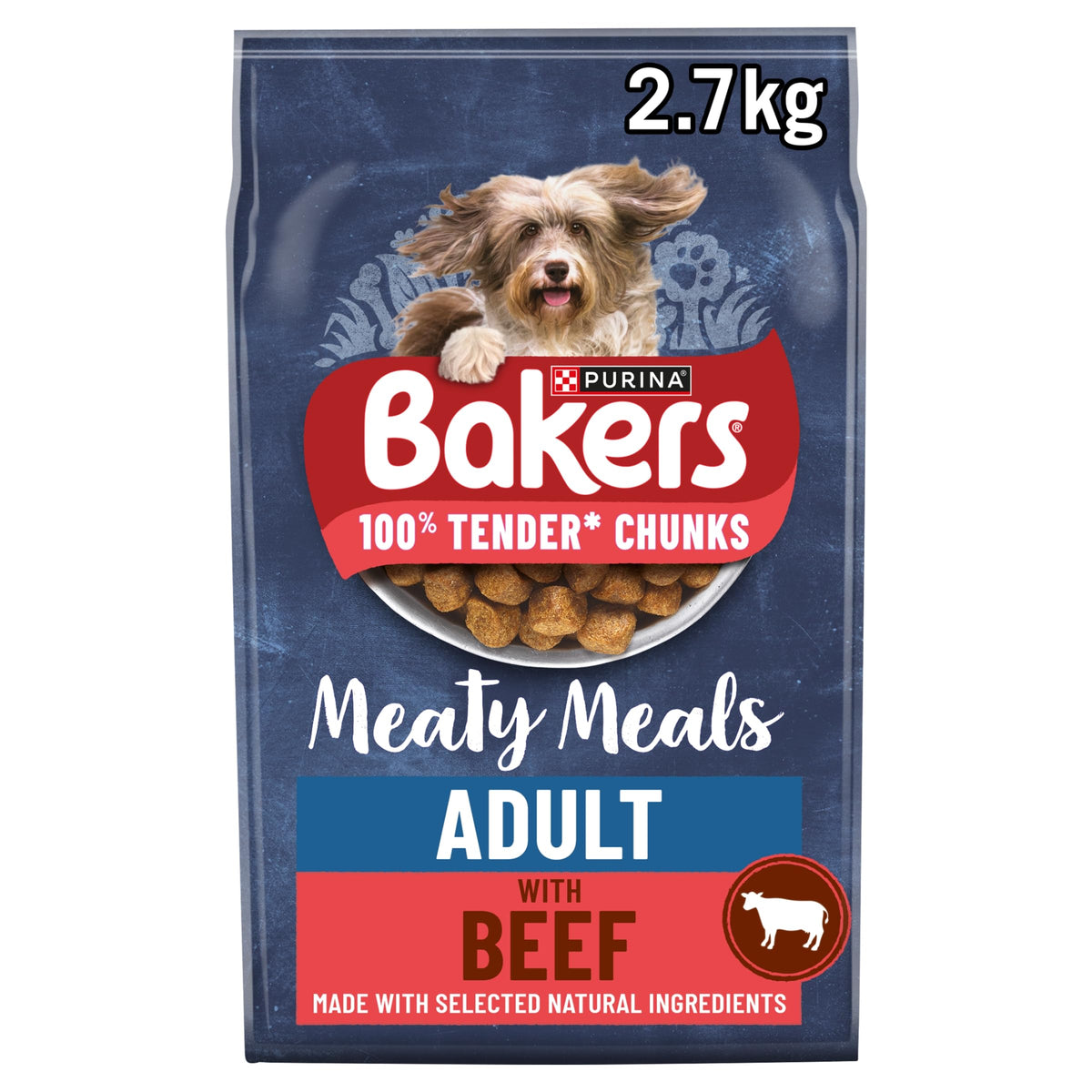 BAKERS Superfoods Small Dog Adult Dry Dog Food Chicken 1.1kg (Pack of 5)