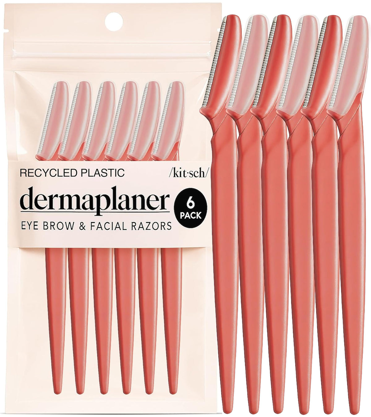 Kitsch Dermaplane Razor for Women Face 12pcs – Terracotta