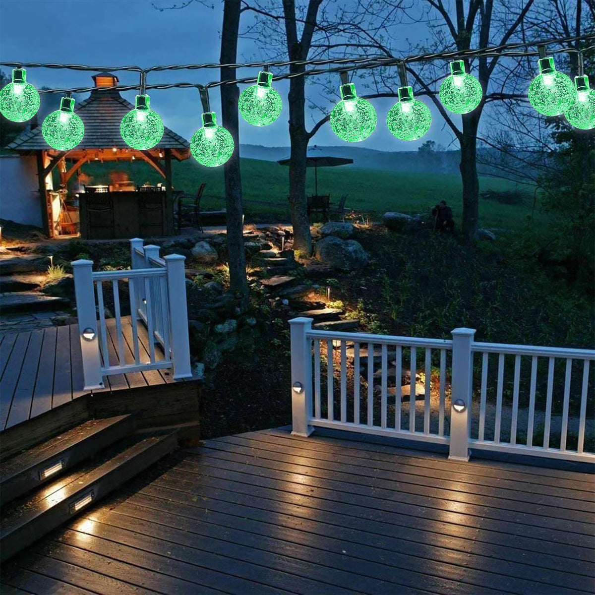 Lezonic Solar String Lights Outdoor, 50LED 7M/23Ft Solar Fairy Lights