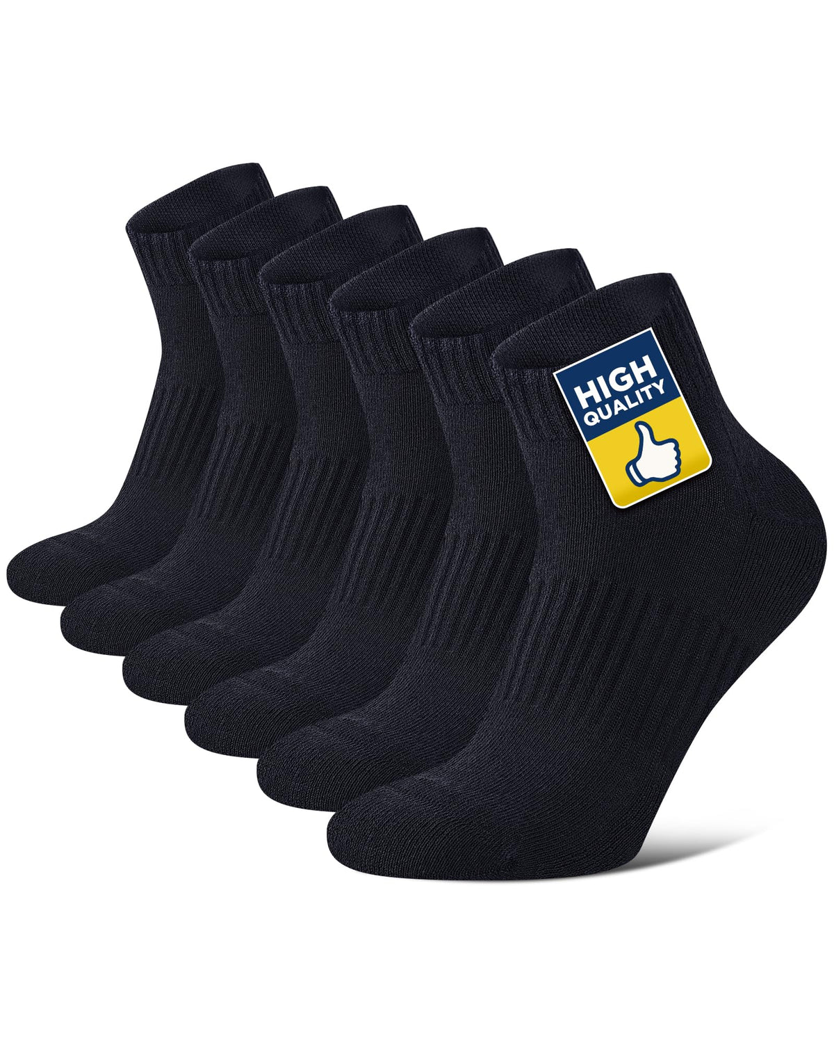 Niofind Quarter Sports Socks for Men & Women, Cotton and Cushioned