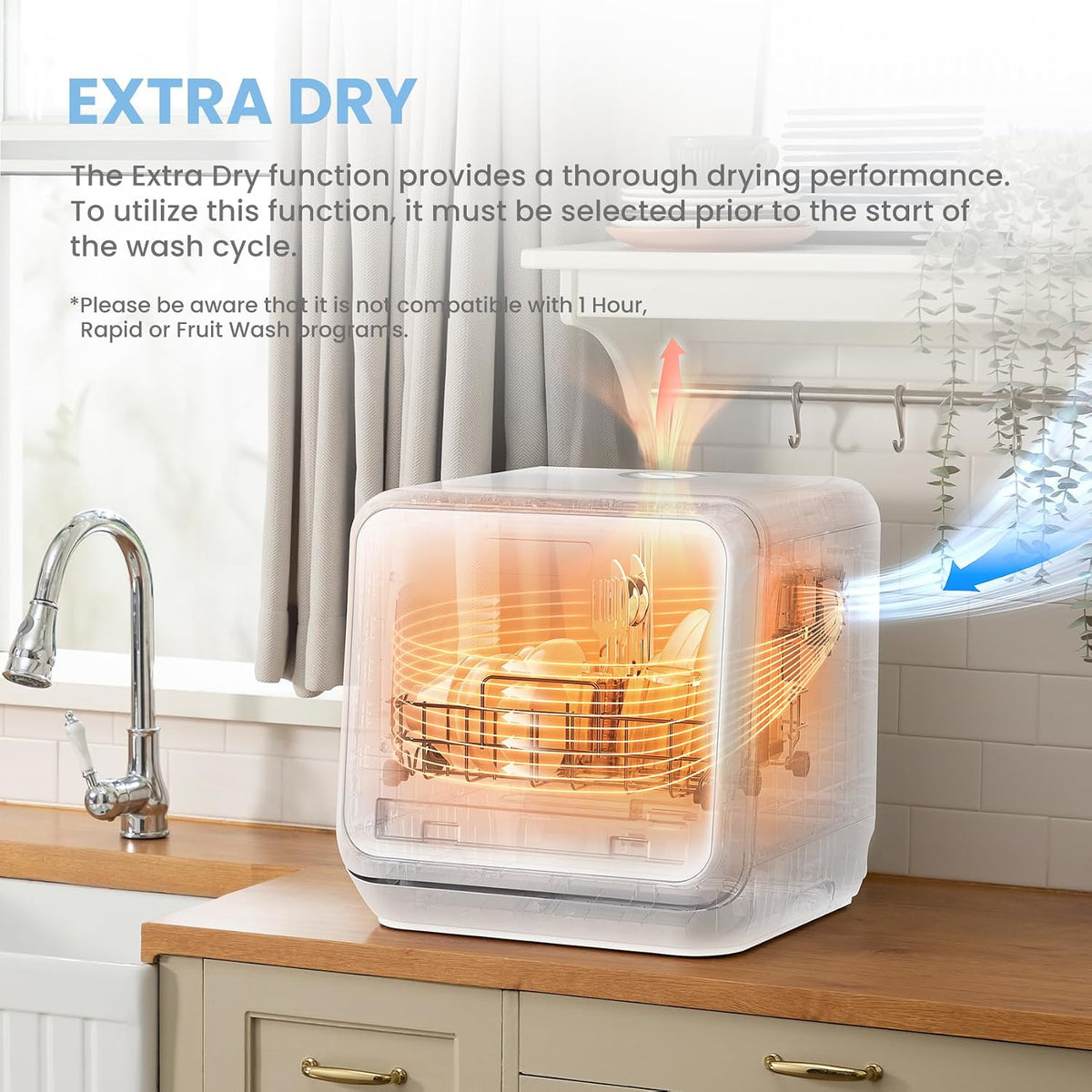 COMFEE' Table Top Dishwasher, No Plumbing Needed, for Singles & Couples