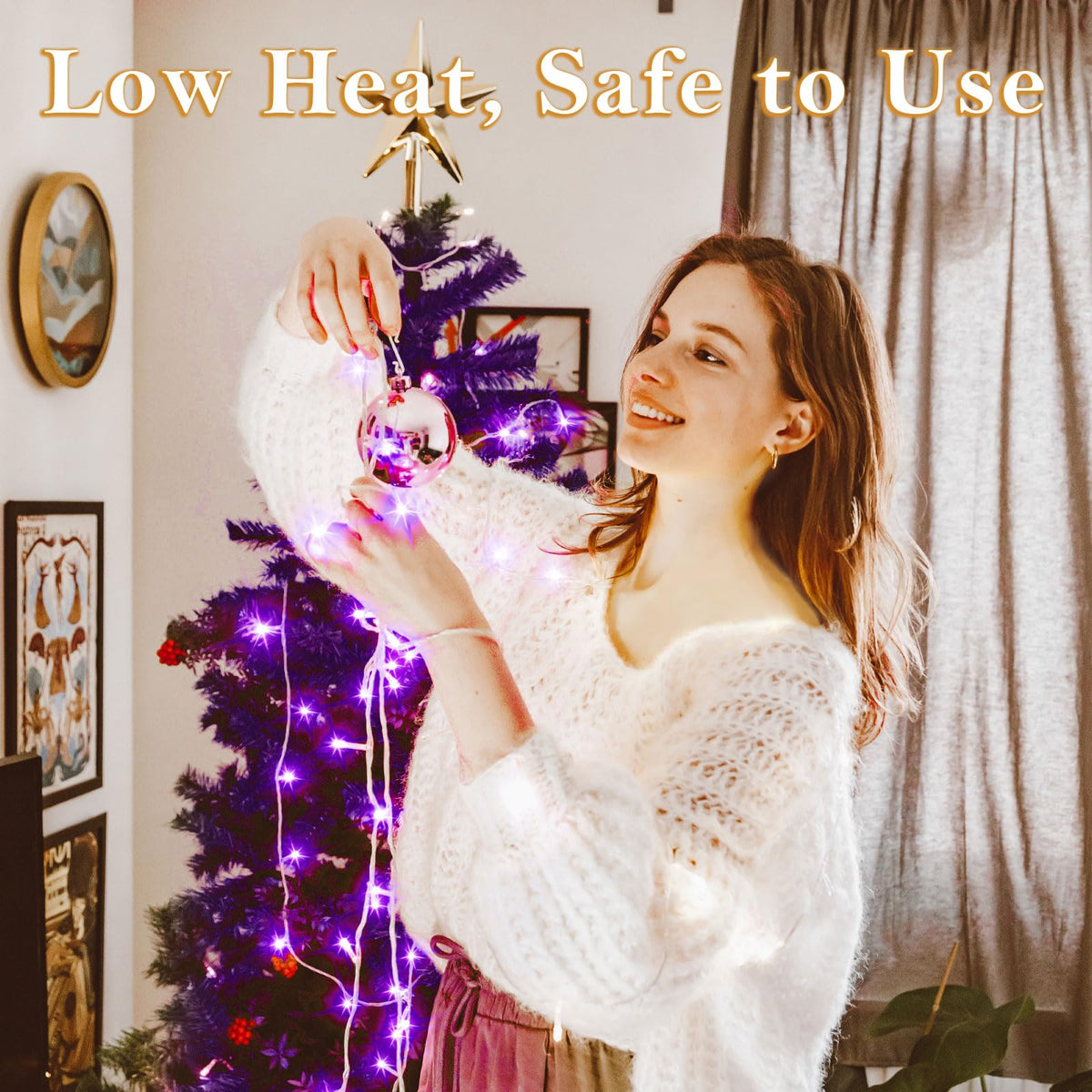 Dalugo Battery Fairy Lights, 3M 30 LED Warm White String Lights with 6h Timer, IP65 Waterproof Battery Powered Fairy Lights for Indoor Outdoor Christmas Decorations