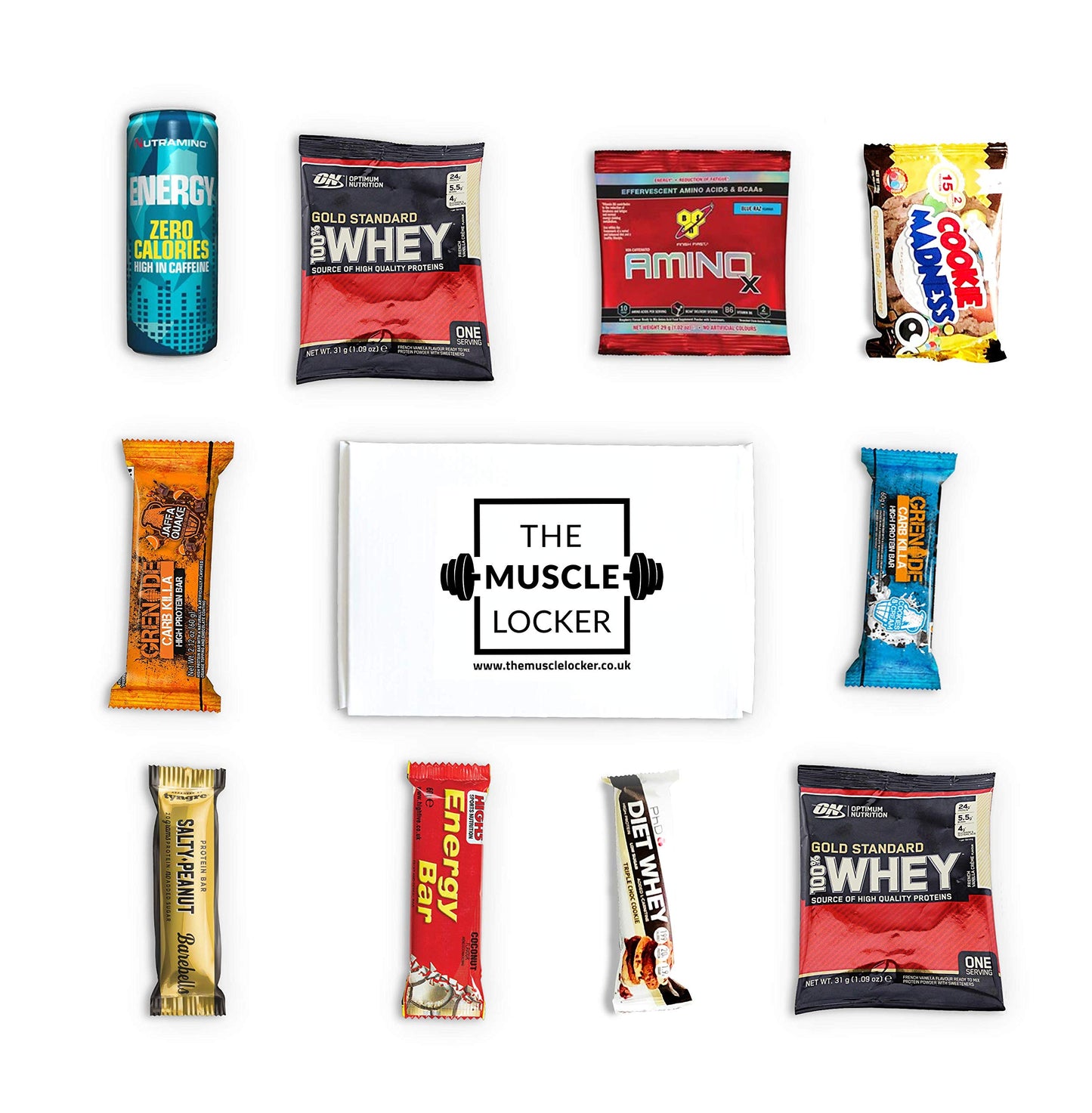 Muscle Locker Protein Snack Box - Gym Gifts for Men & Women - High Protein Hamper with Bars & Snacks - Fitness Gift for Gym Lovers - High Protein Selection Box