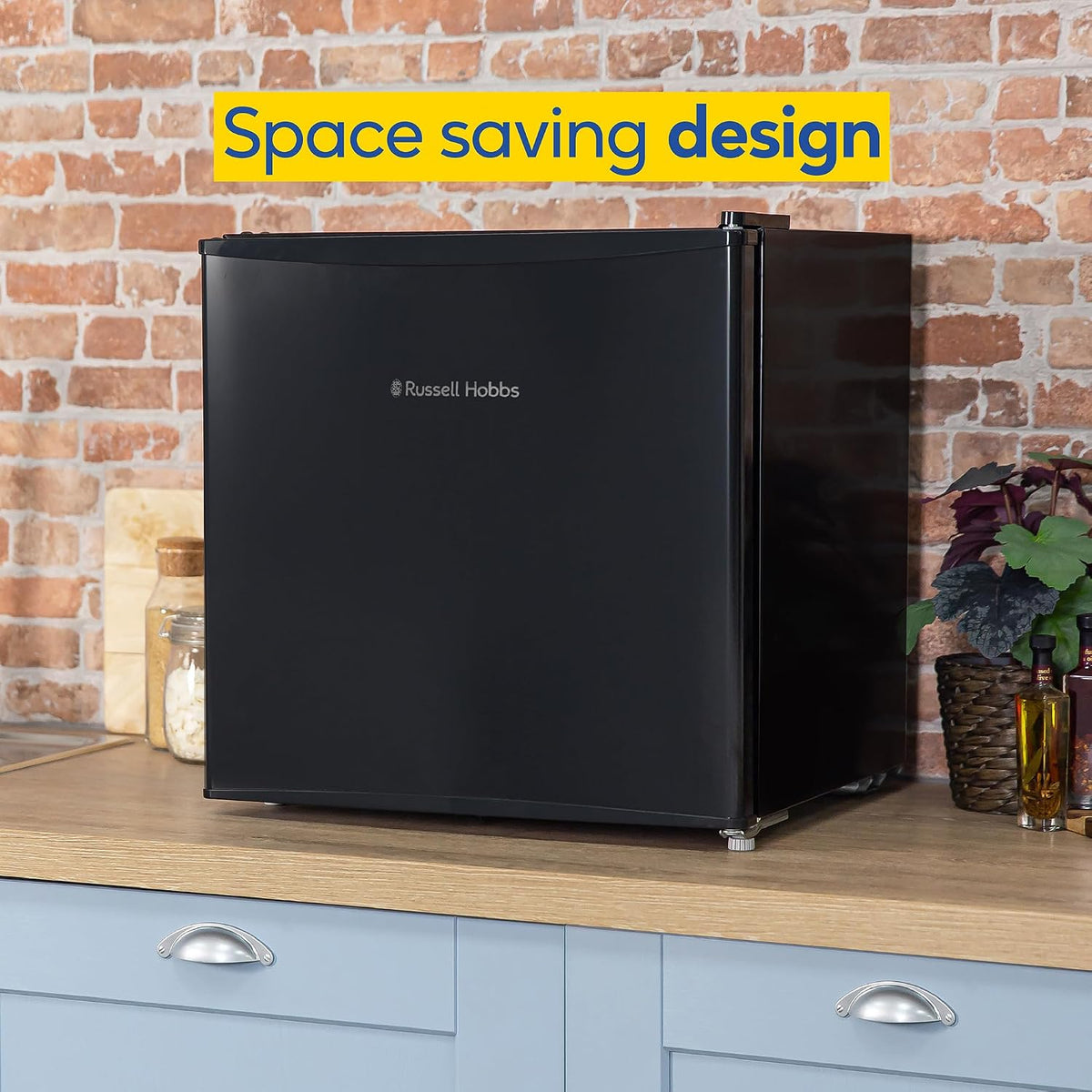 Russell Hobbs Mini Freezer 31 Litre Capacity Black Freestanding Table Top Small Freezer with Adjustable Feet, Removable Shelf & Reversible Door RHTTFZ0E1B